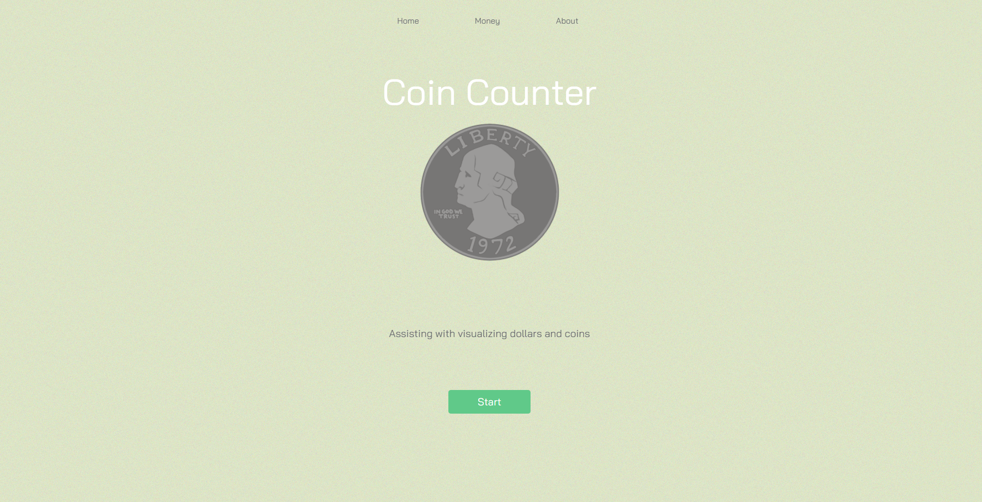 Coin Counter home screen